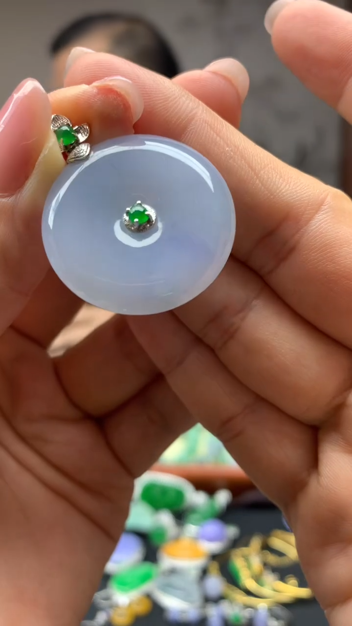 【闪购商品】翡翠颈饰18K金镶嵌7-天然翡翠