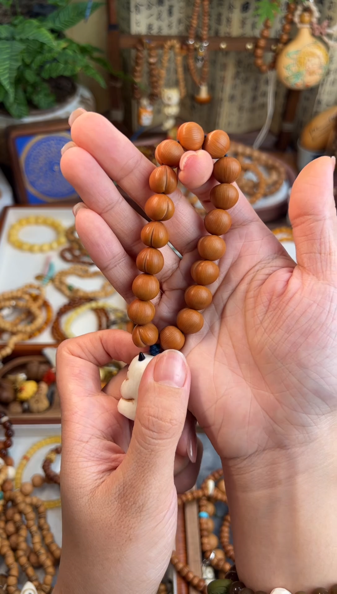 手串猴头核桃猴头拉丝屁桃单圈手持 素串