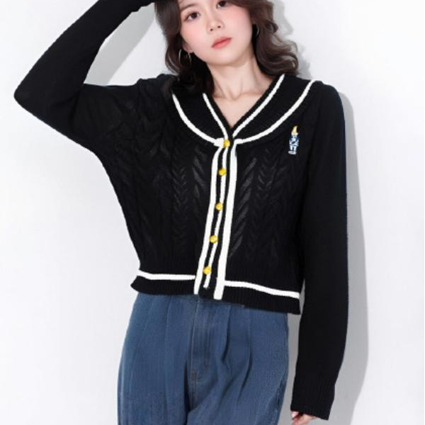 A697针织衫黑色复古冬季ZD09045BK109