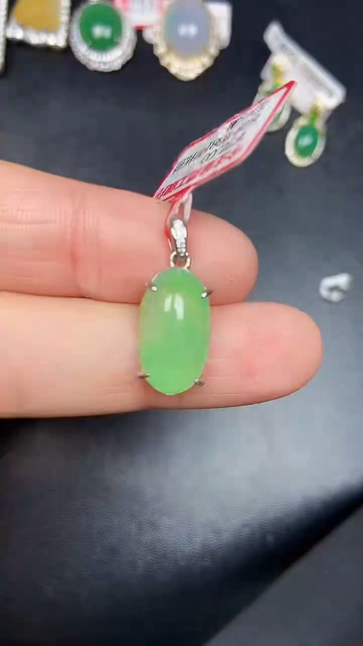 银S925镶嵌戒指翡翠3890