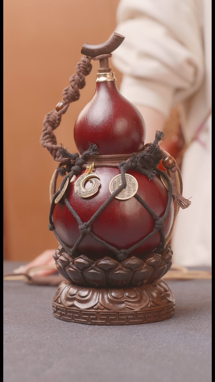 1406号链接精品大漆葫芦现货现发[一物一拍]不包含莲花底座500ml