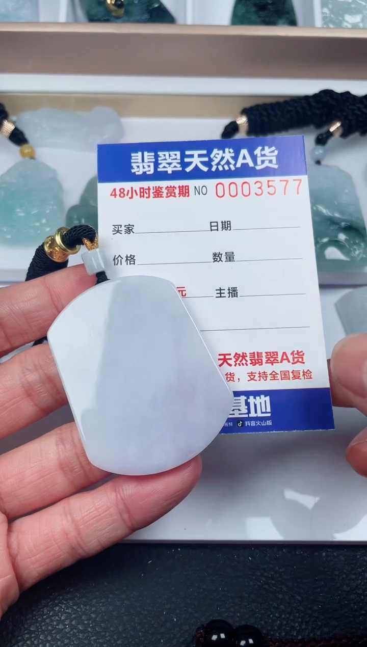 【闪购商品】翡翠颈饰未镶嵌无事牌