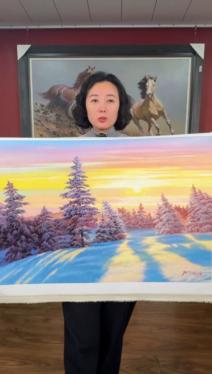 油画【130号】约90*60cm丨朝鲜原创纯手绘孤品油画丨顺丰包邮