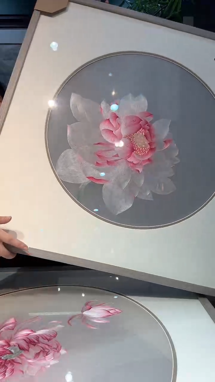 横款非遗苏绣手工刺绣装饰画不包邮