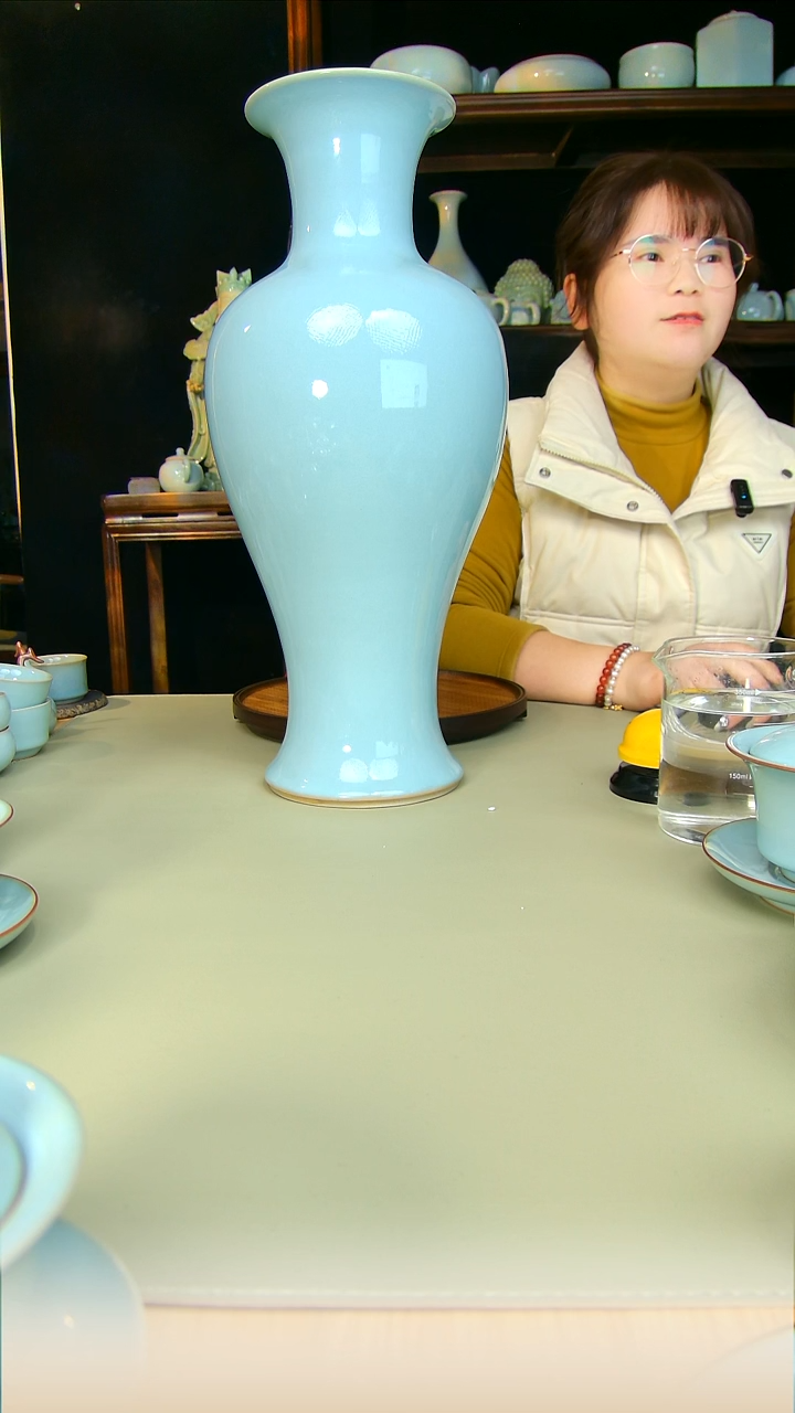 汝瓷瓶子全手工原矿天青全手工原矿天青