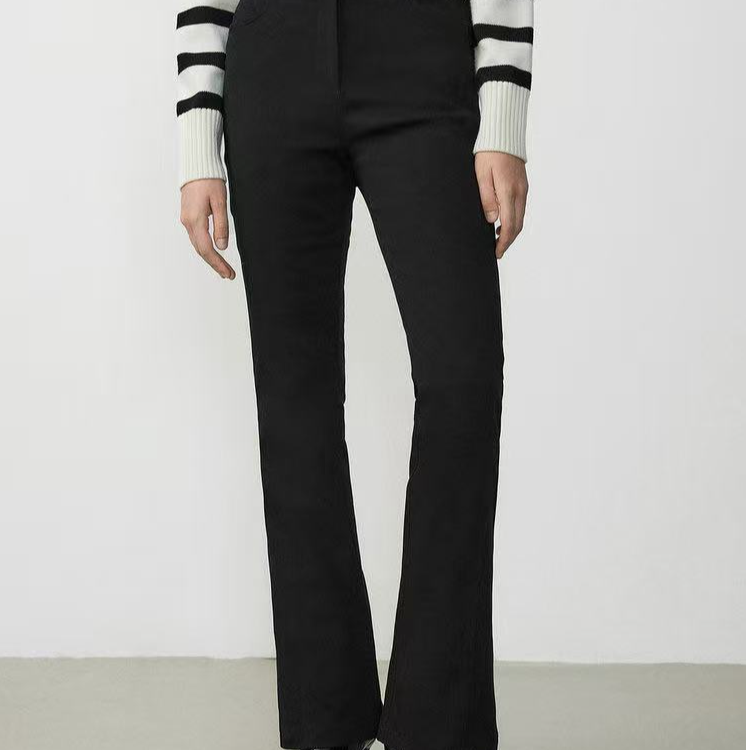 【乐乐】微喇鹅绒裤舒适保暖加绒秋冬高弹B25D-2544