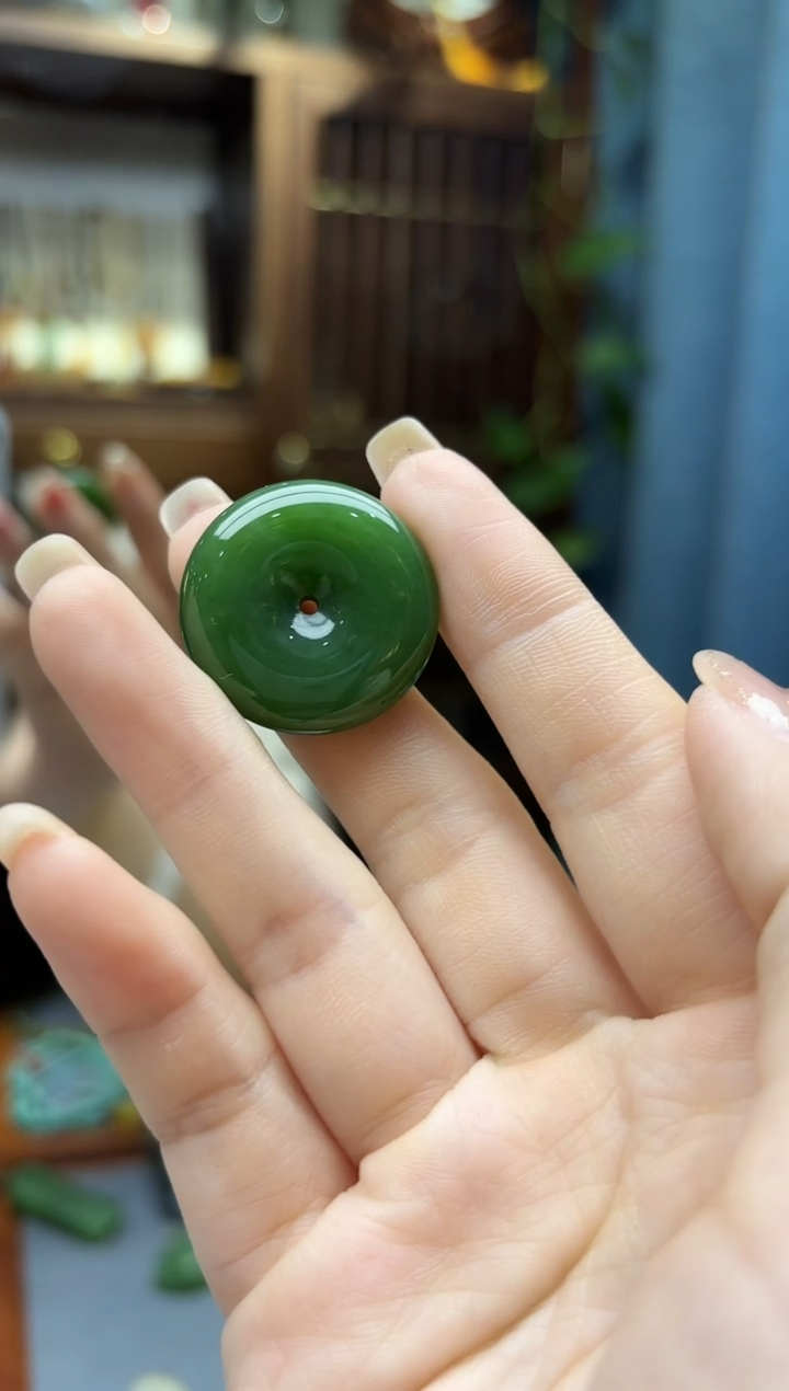 颈饰未镶嵌和田玉和田玉平安扣吊坠XE编绳