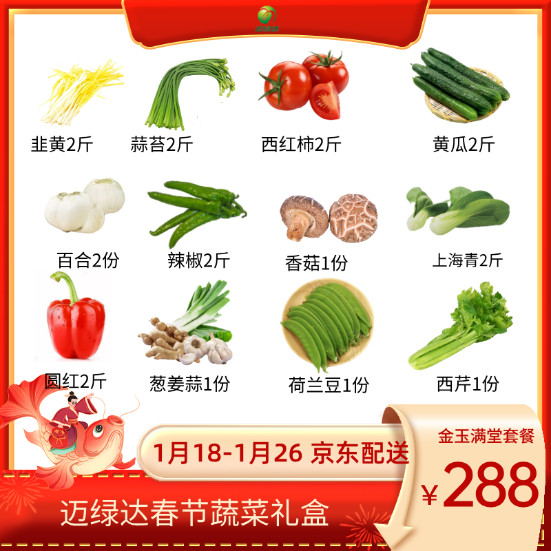 迈绿达蔬菜套餐三兰州新年套装实惠套餐新鲜健康绿色蔬菜京东配送