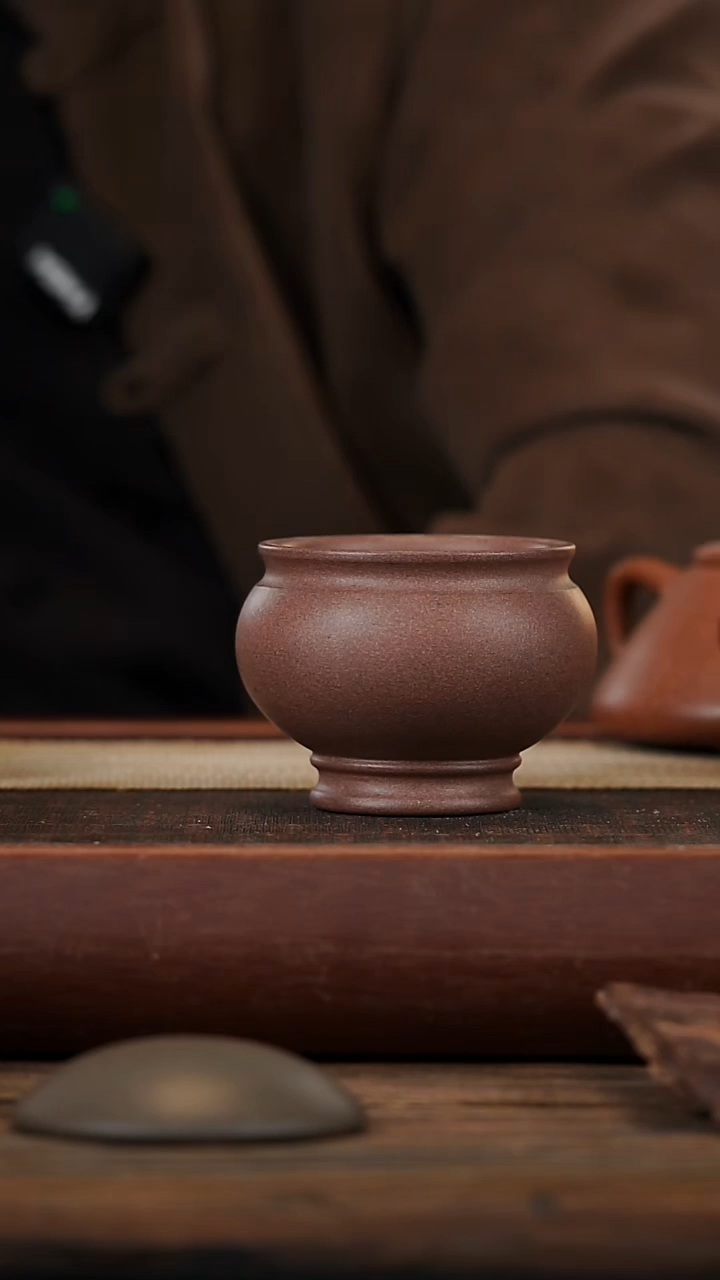 茶壶紫砂老天青双层主人杯150容量