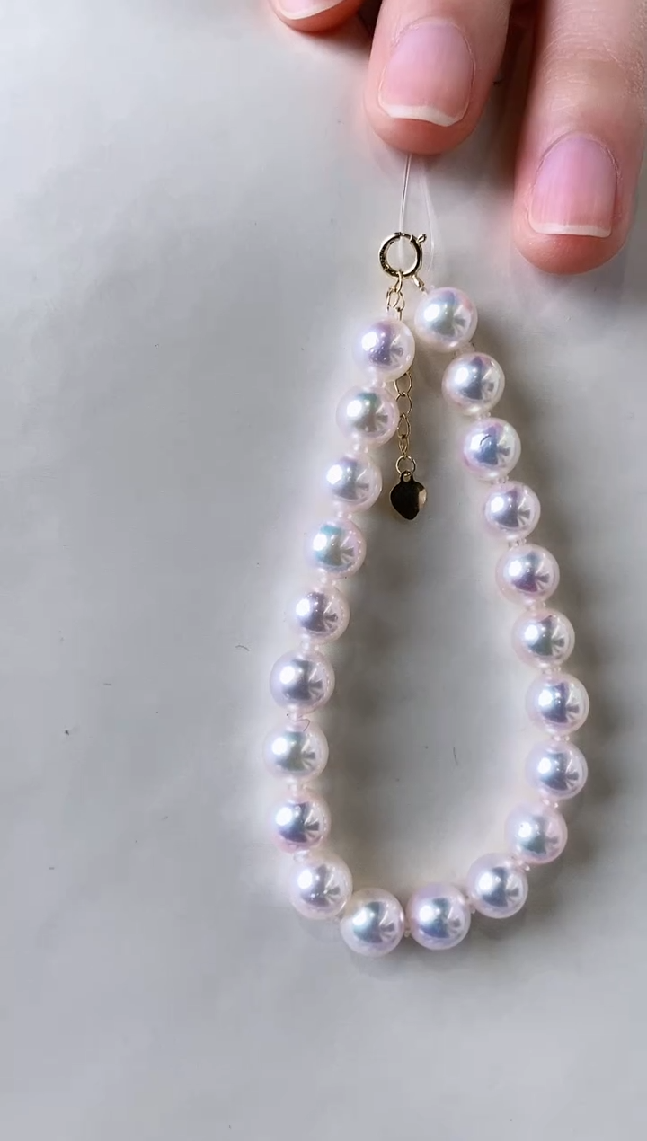 【闪购商品】海水珍珠手链未镶嵌7-7.5Akoya海水珍珠手链