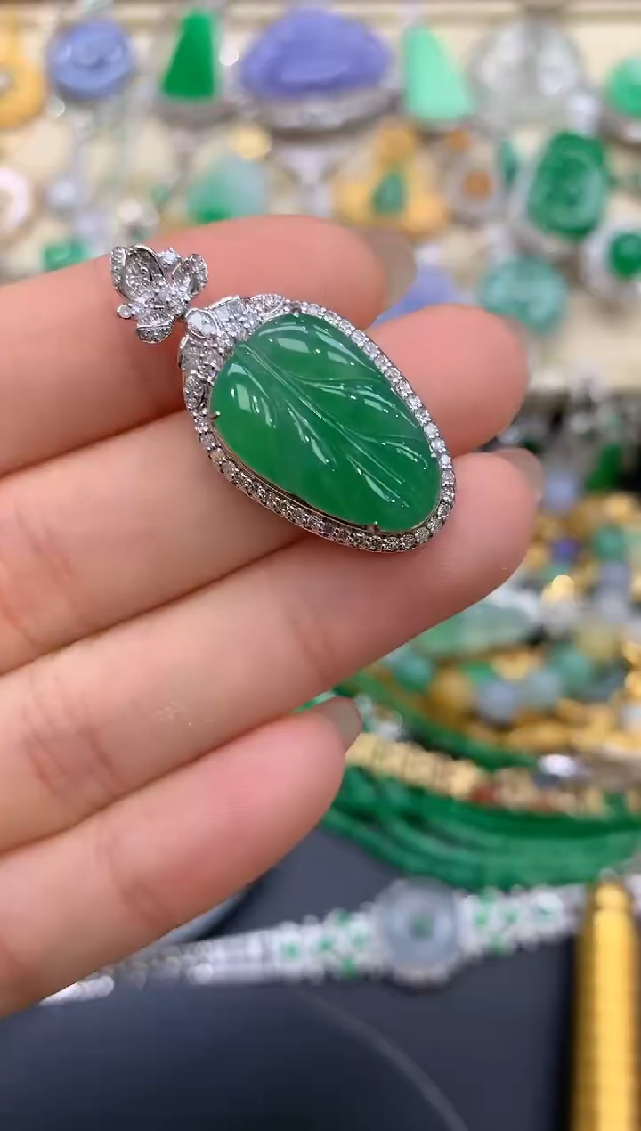 【闪购商品】翡翠颈饰18K金镶嵌406-中国好珍宝