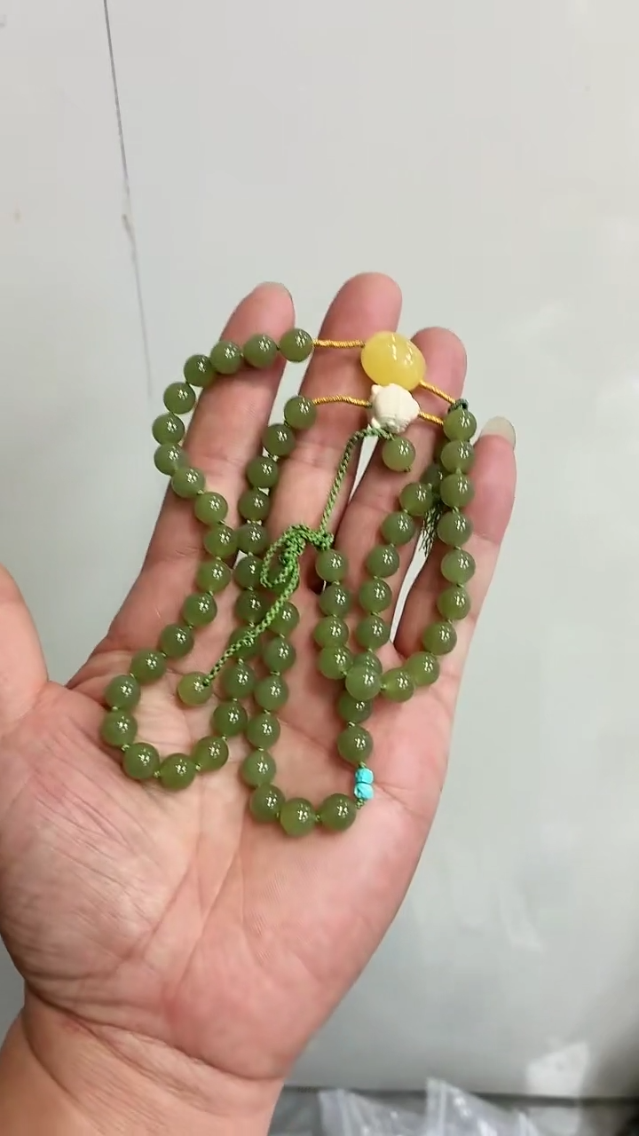 项链银S925镶嵌和田玉和田玉项链23