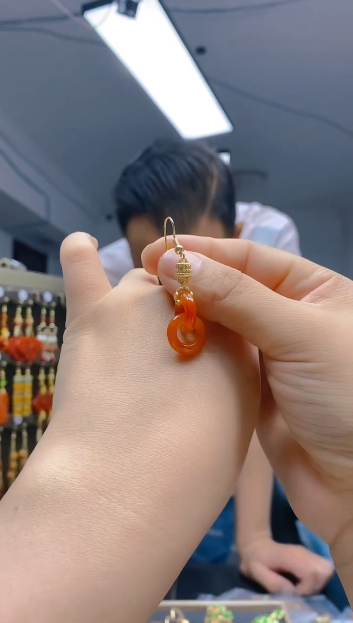 【闪购商品】翡翠耳饰合金220翡翠耳钩一个