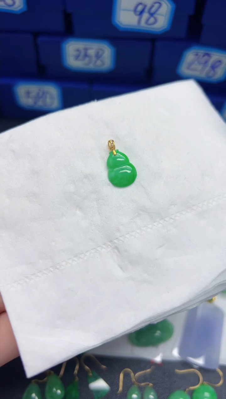 【闪购商品】翡翠颈饰18K金镶嵌Y缅料A货/支持复检/一件