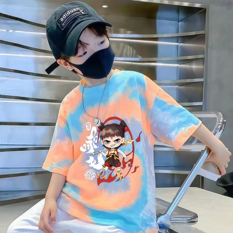 【100%纯棉】儿童T恤短袖外贸品质2025夏款半袖中大男童夏季上衣潮T