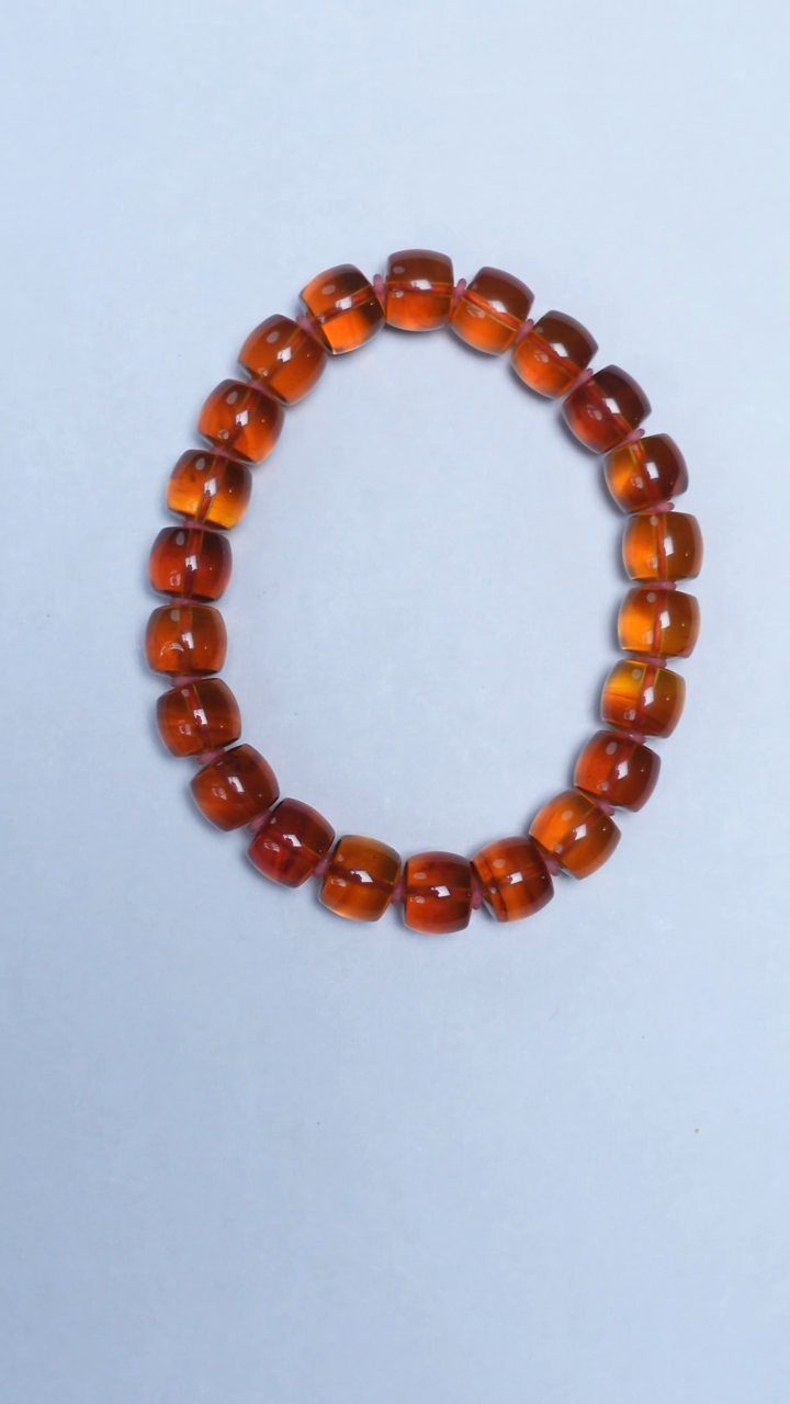 手链琥珀（棕珀）未镶嵌茶珀老型手串