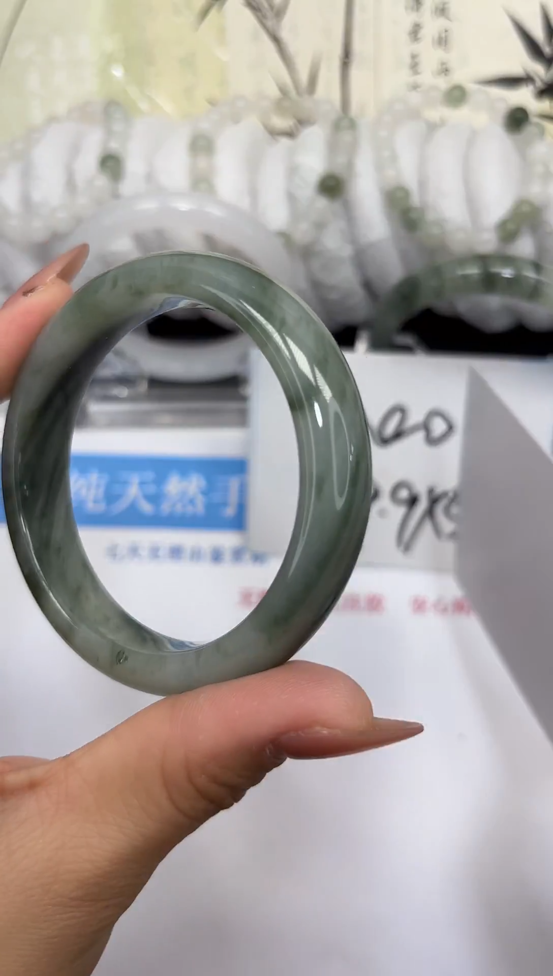未镶嵌手镯石英质玉A67-55/56/57