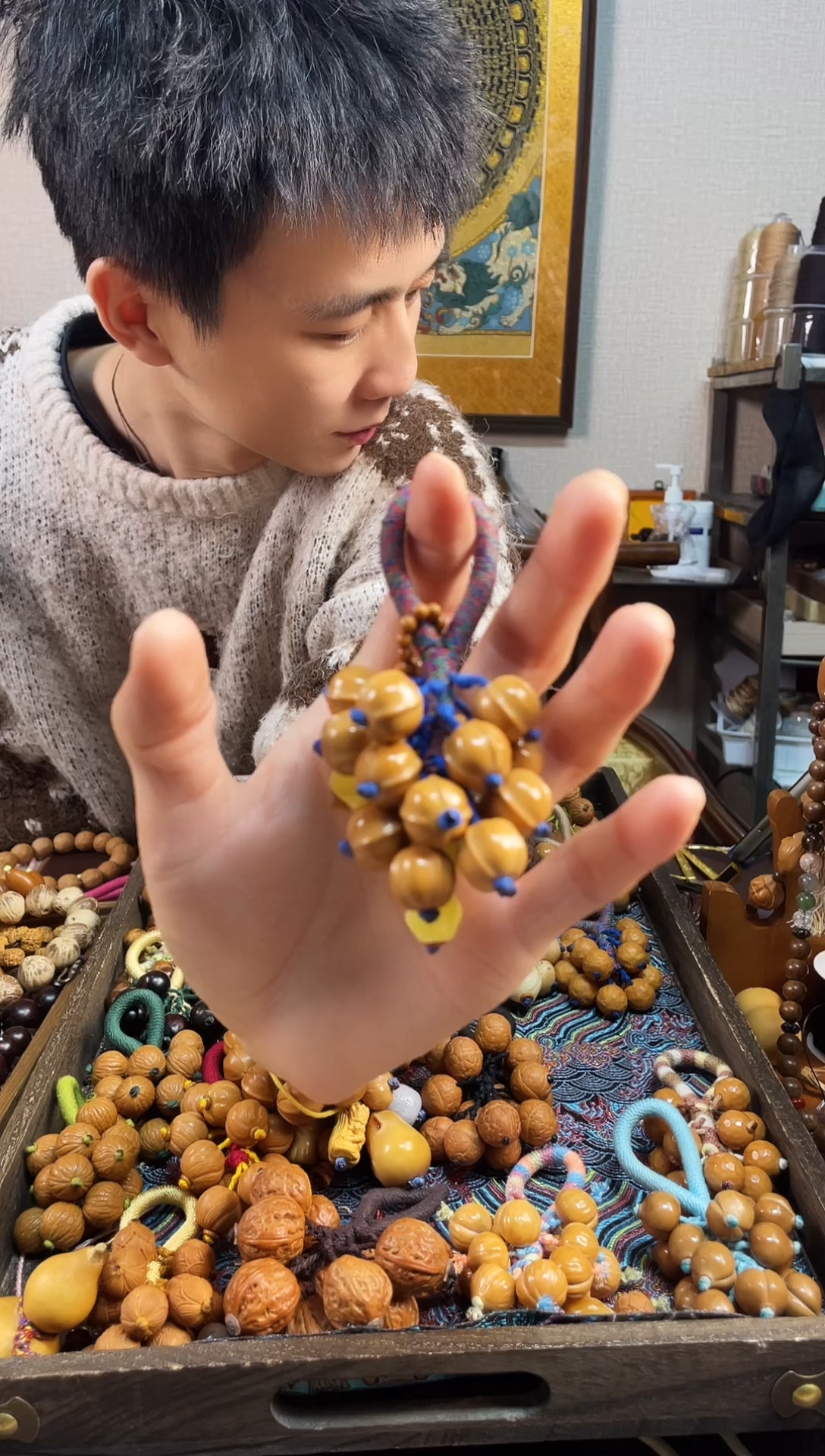 吊坠猴头核桃设计款葡萄串