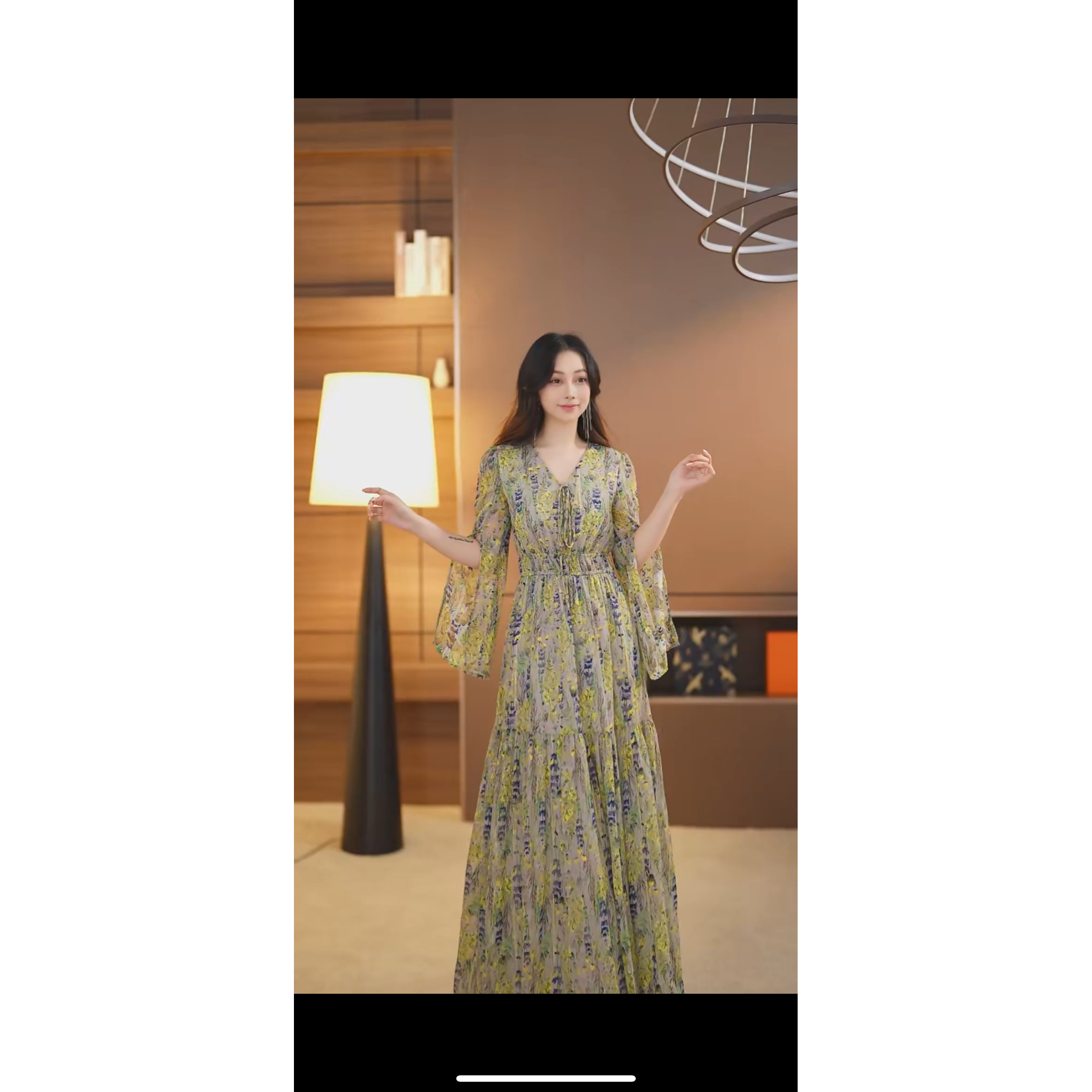 【宁静】青花瓷 春夏收腰显瘦小众设计气质日常连衣裙-YL11368