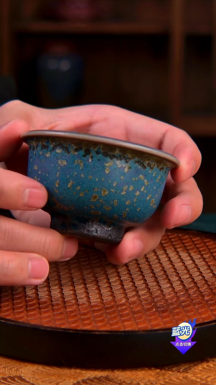 小炭窑-孤品级梁青杨钧瓷炭烧-杯子