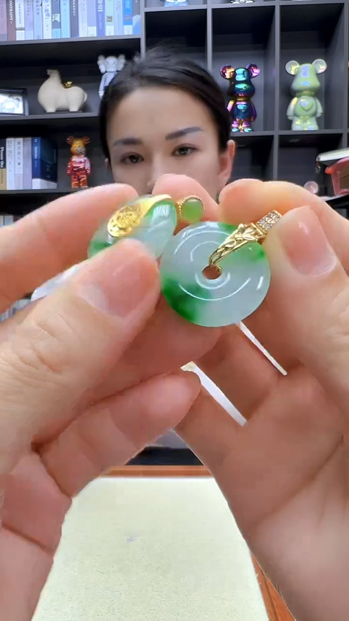 翡翠14K金镶嵌颈饰丹丹diy劲饰