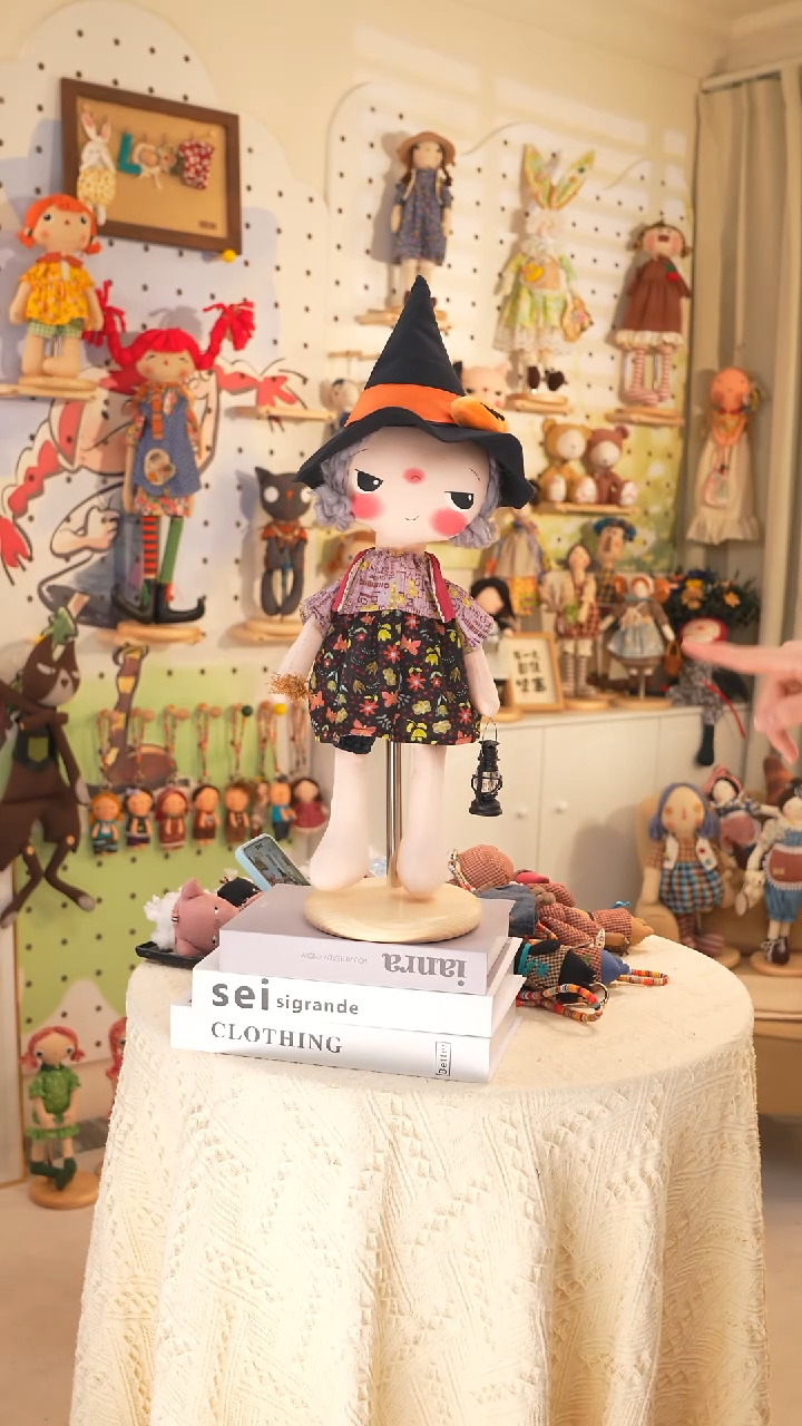 棉小魔女，带支架