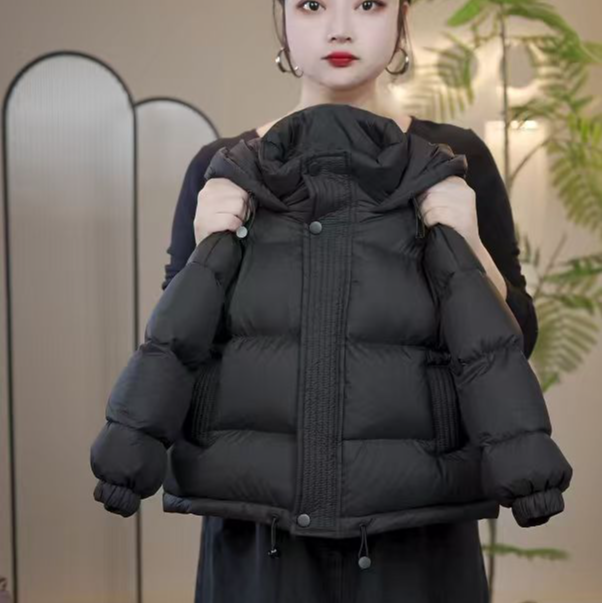 【栗子】现货 2025款儿童韩版双倍充绒加厚连帽白鸭绒羽绒服8022