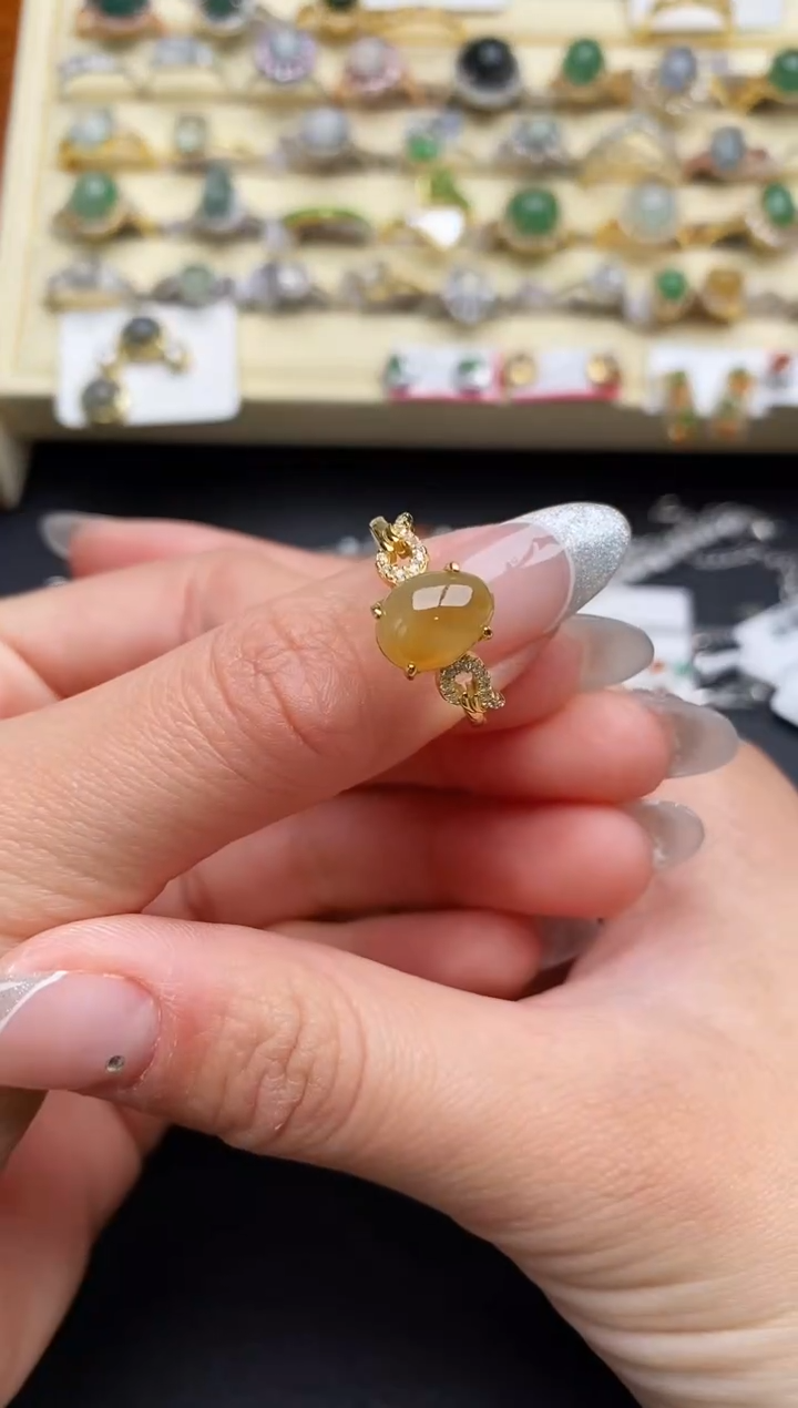 【闪购商品】翡翠戒指银S925镶嵌11111111+6