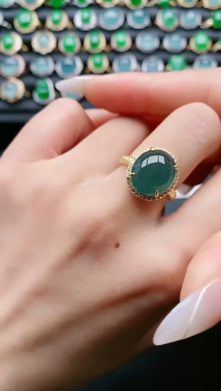 【闪购商品】翡翠戒指银S925镶嵌1111111