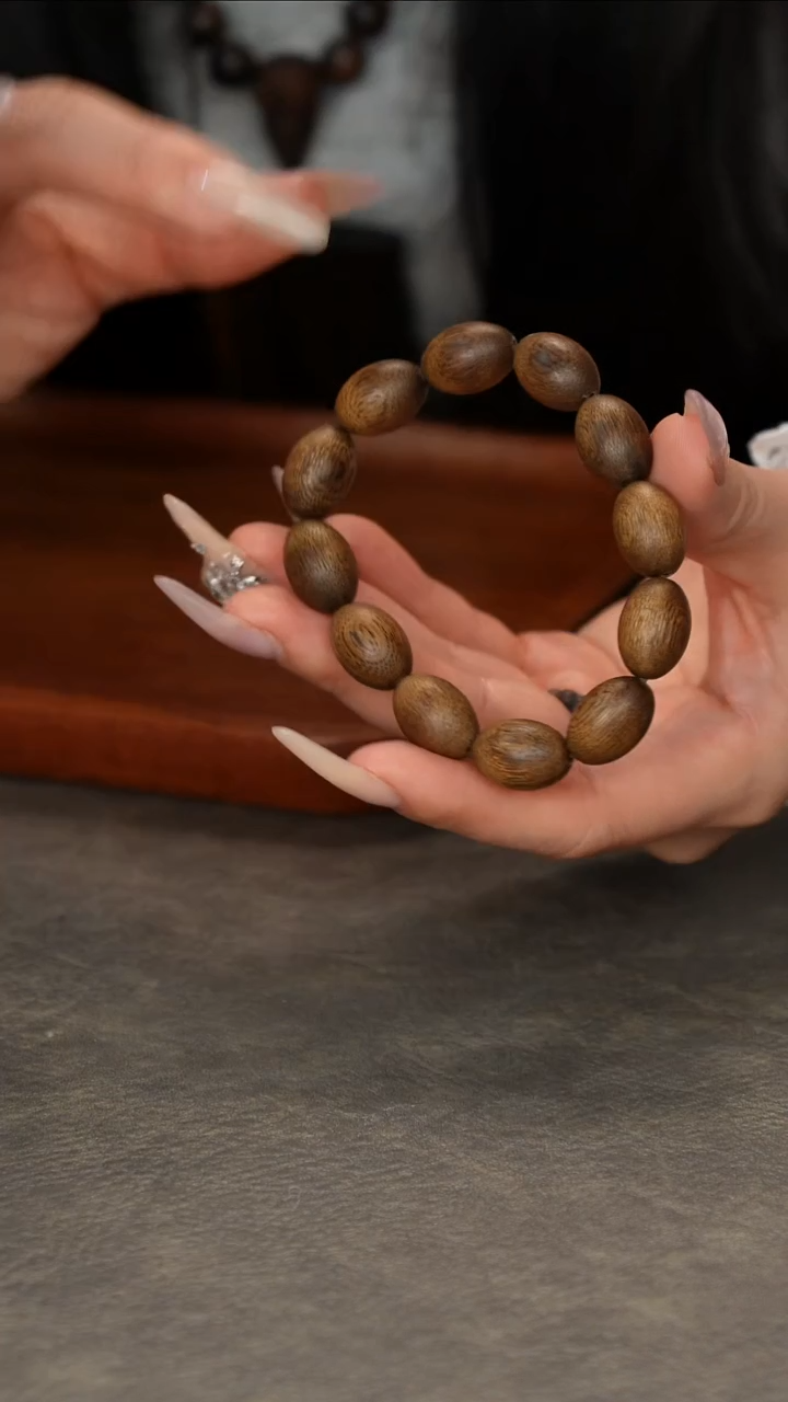 【闪购商品】沉香手串芽庄黄奇楠药沉满结油枣珠1.2单圈限量款