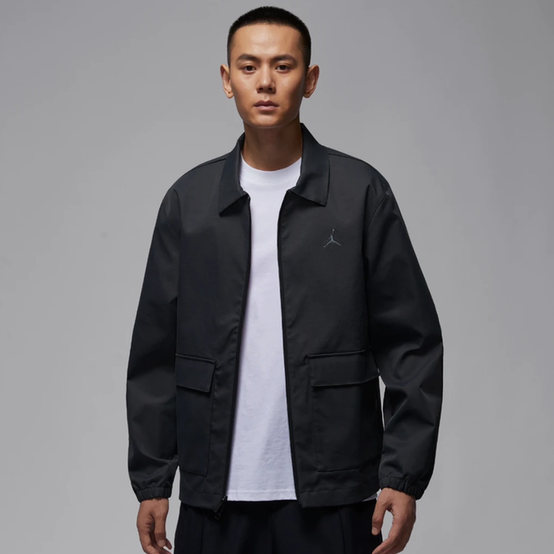 NIKE/耐克官方正品 AJ男款黑色梭织夹克休闲外套HQ8682-010流光风