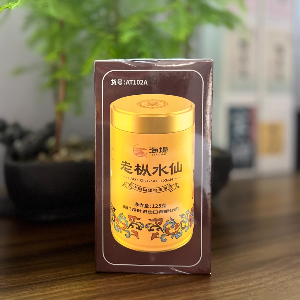 海堤牌传奇102A老枞水仙 一级武夷岩茶 足火浓香乌龙茶125克/罐