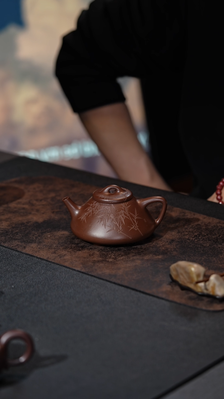 【闪购商品】紫砂茶壶子冶石瓢 紫泥