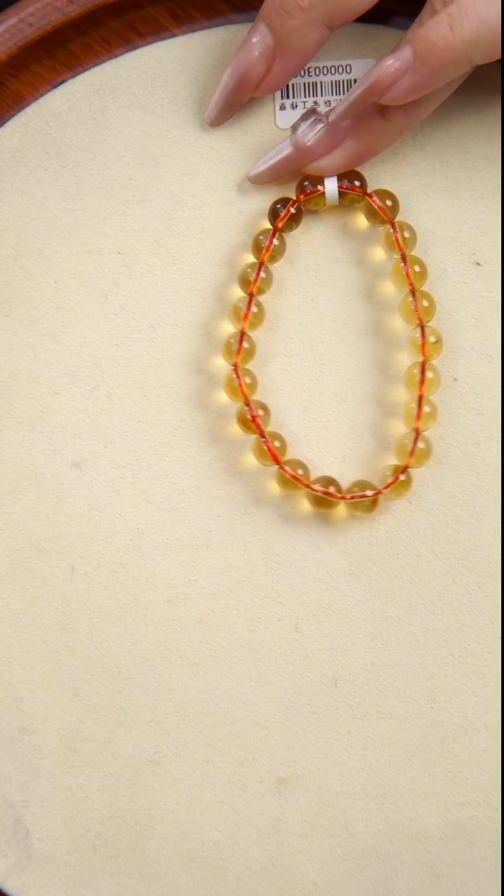 【闪购商品】水晶手串未镶嵌天然黄水晶单圈手串 