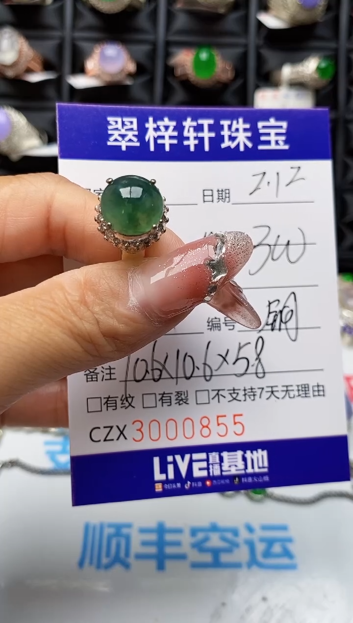 【闪购商品】翡翠戒指未镶嵌 未镶嵌0855