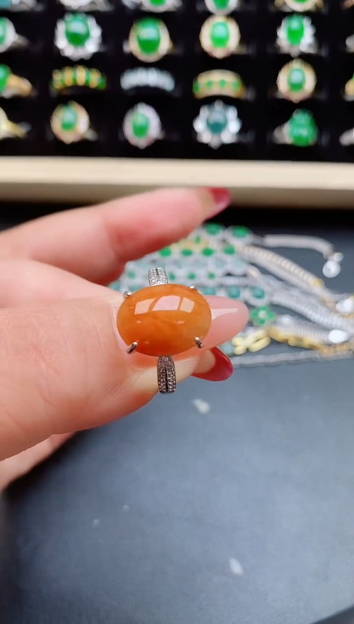 【闪购商品】翡翠戒指银S925镶嵌80558