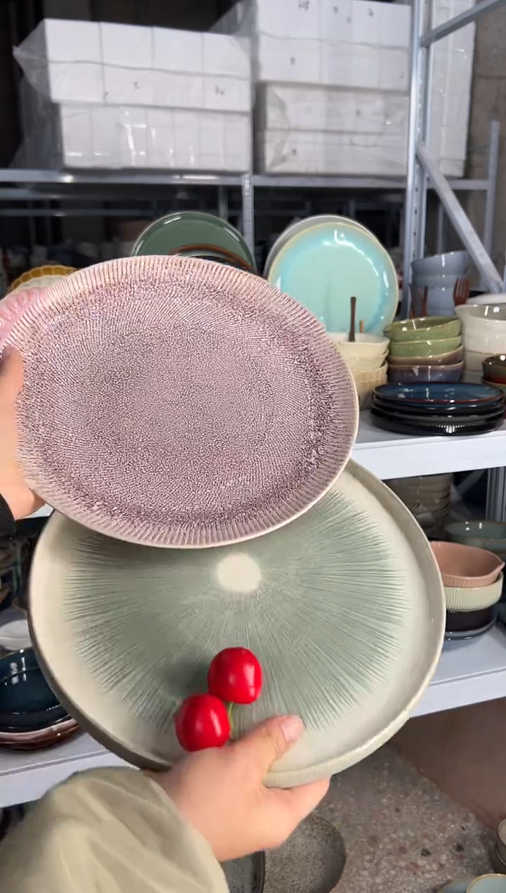 陶瓷外贸尾货瑕疵满20包邮X2 大盘10.5英寸