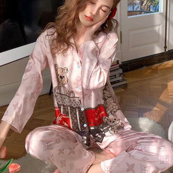 【中環专享品牌清-A】轻奢睡衣女春秋季开衫长袖宽松家居服套装794