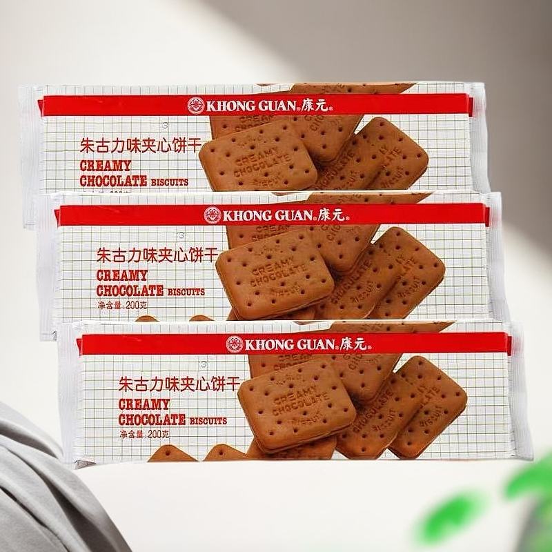 康元朱古力味夹心饼干200克