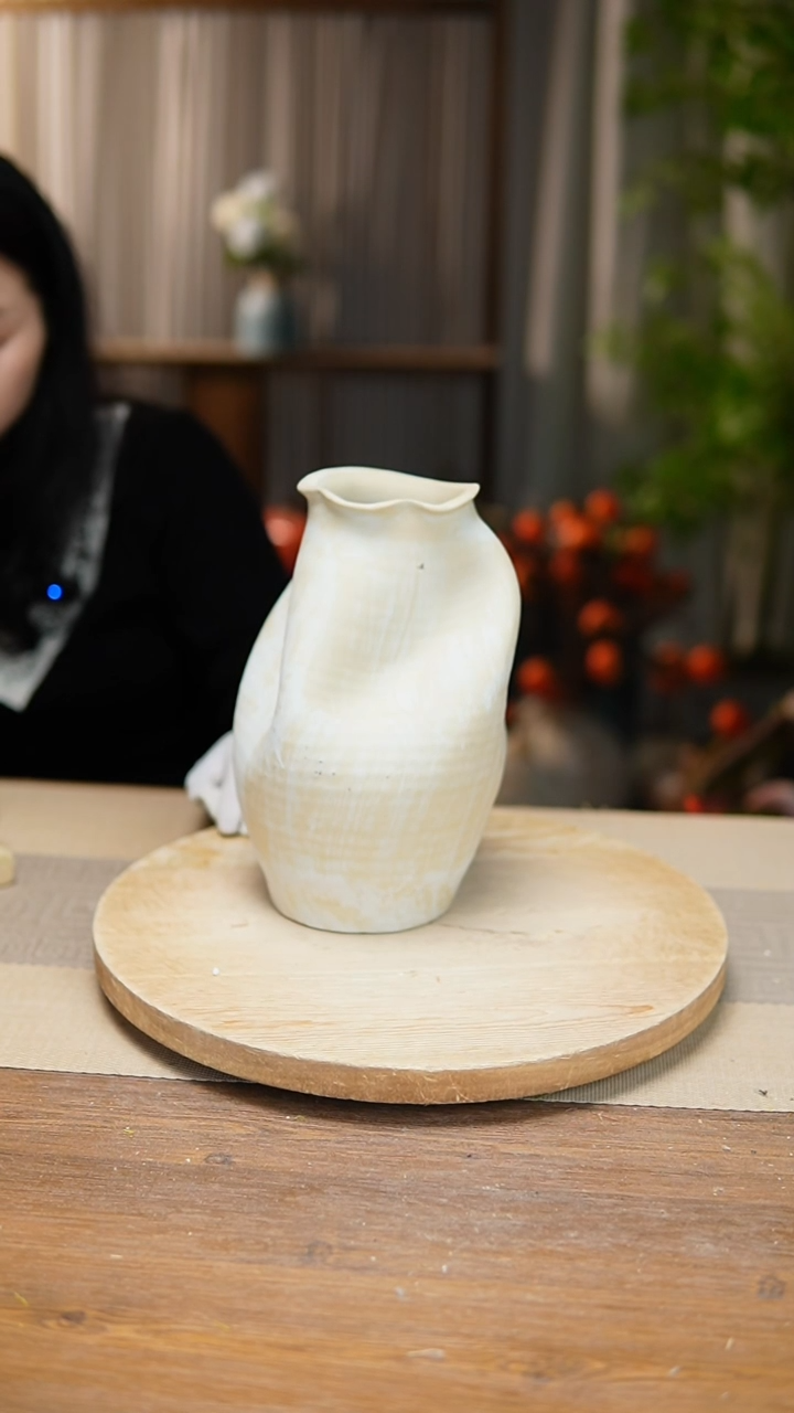 【闪购商品】陶瓷花器陶瓷花瓶手捏瓶005瑕疵 
