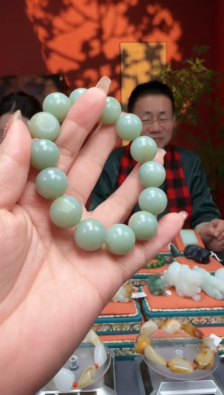 【闪购商品】和田玉手串未镶嵌手串卡16
