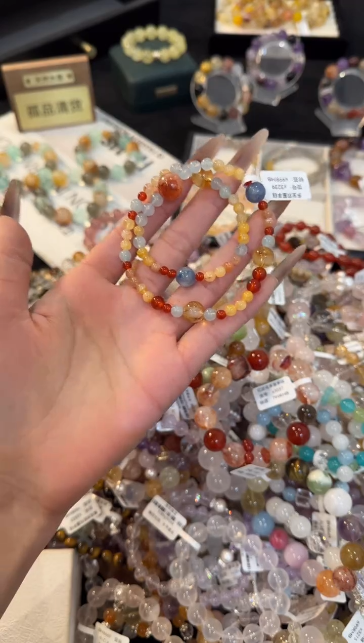 合金手链水晶多宝双圈手链x3239