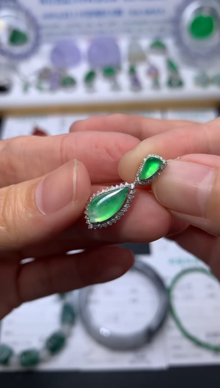 【闪购商品】定制翡翠18K金镶嵌模式推广期24小时鉴赏期