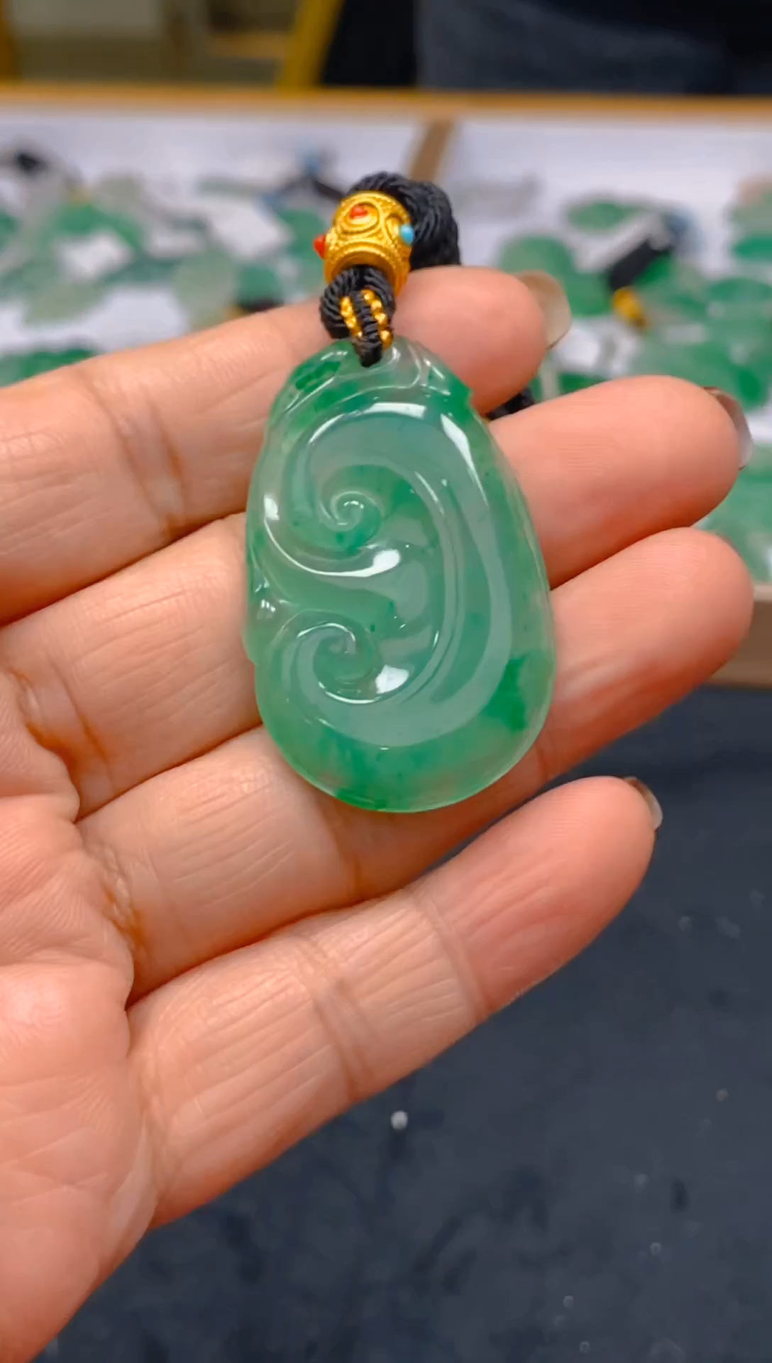 【闪购商品】石英质玉颈饰未镶嵌冰美人非洲翠A货，冰种031