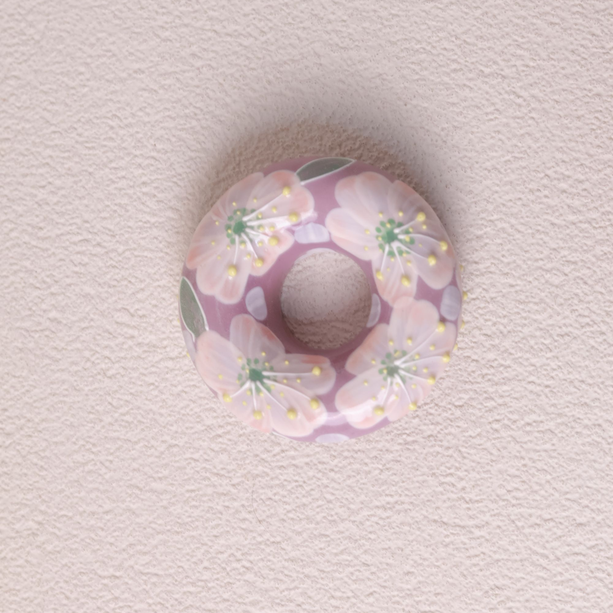 花满蹊紫色花花甜甜圈盖置杯垫