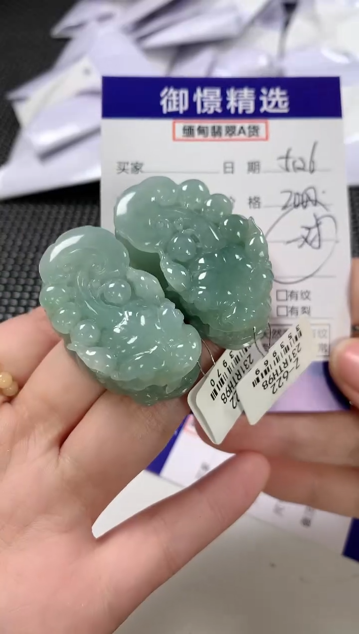 翡翠未镶嵌颈饰50        