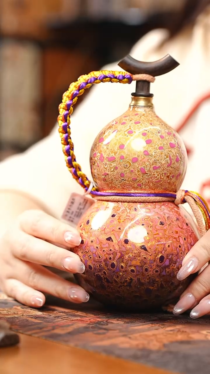 【闪购商品】RS164漆艺酒葫芦不包手串及旋转底座