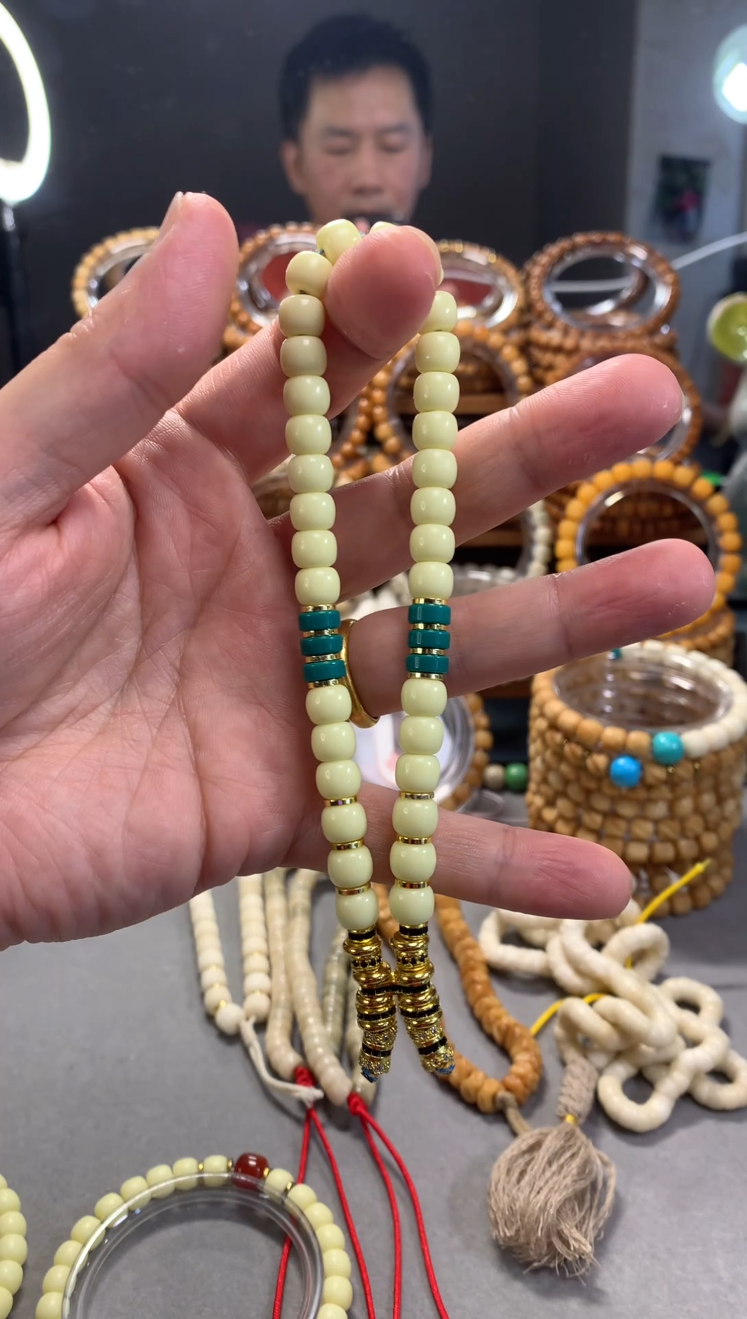 菩提根/象牙果手串老密胺卡8老型单圈（白蜡完美平替）