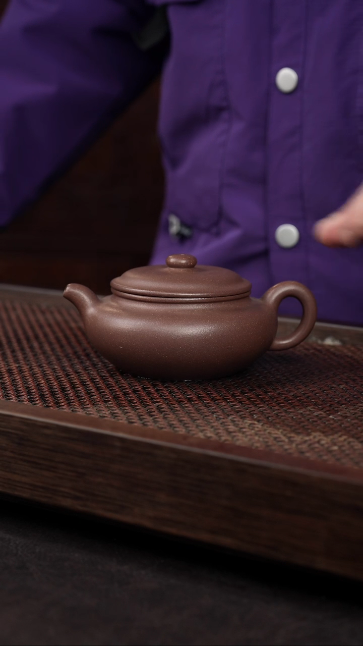 【闪购商品】紫砂茶壶老紫泥扁腹