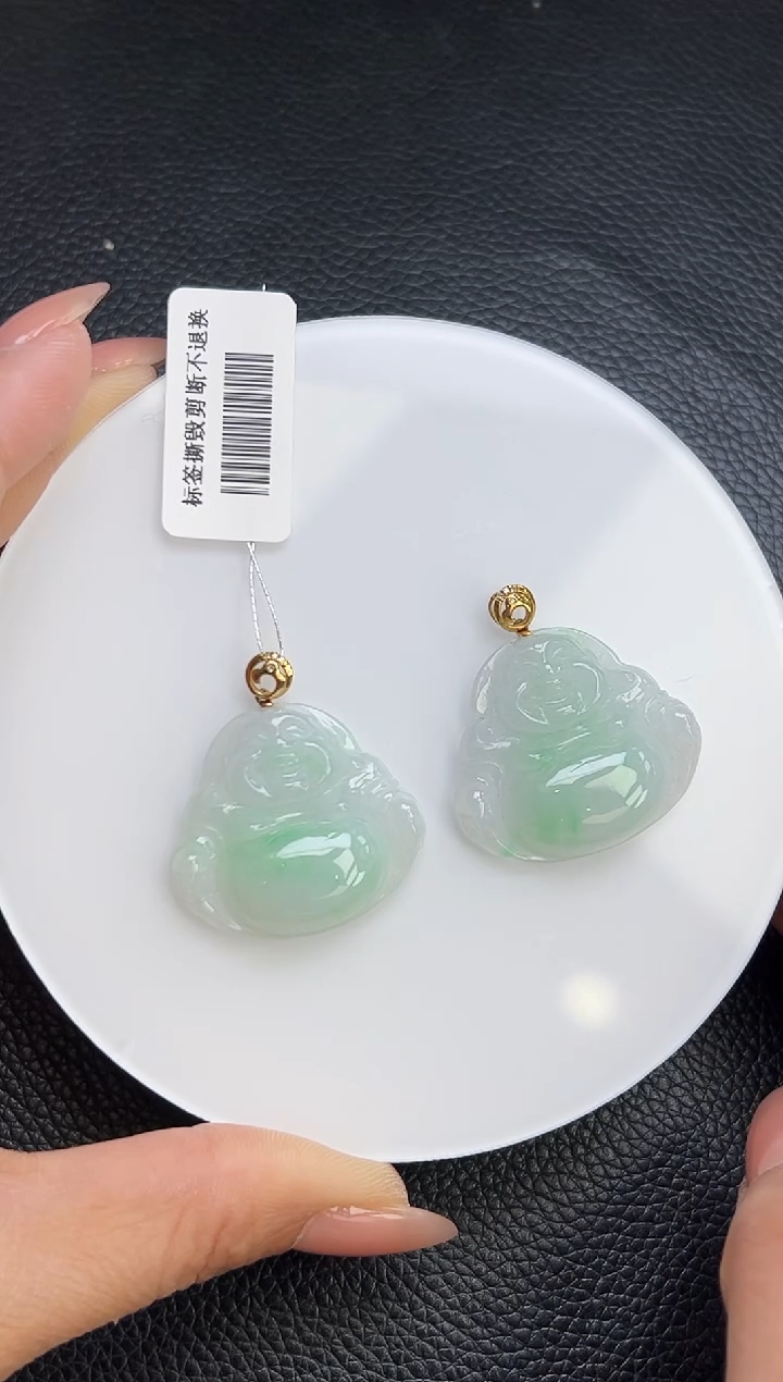 【闪购商品】翡翠颈饰18K金镶嵌YM199-2-1K 佛公多样性发一